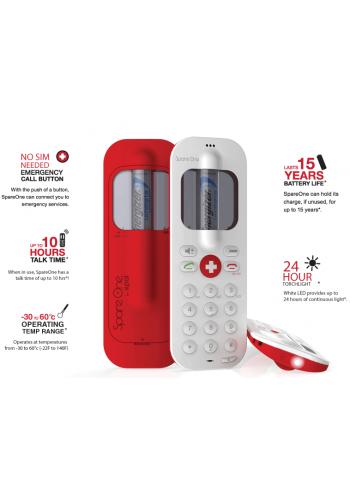 SpareOne SpareOne Emergency Phone White Red